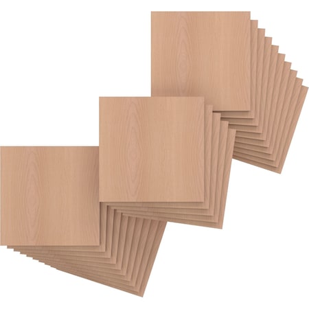 Ekena Millwork 7 3/4W x 7 3/4H x 1/4T Wood Hobby Boards, Alder, 25PK HBW08X08X250DAL